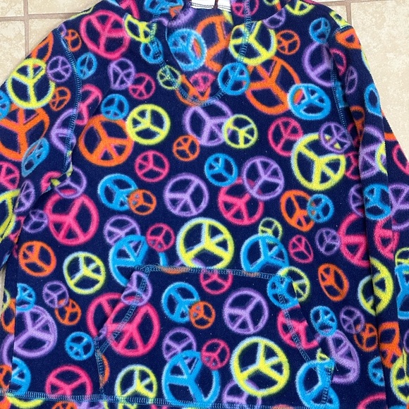 The children’s place Kids Girls Purple peace Pullover Sweater Hoodie size 7-8 - Picture 3 of 6